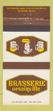 Matchbook Cover - Brasserie Orsainville QC 30 Strike