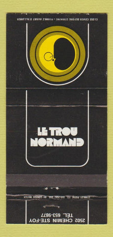 Matchbook Cover - Le Trou Normand Ste Foy QC 30 Strike