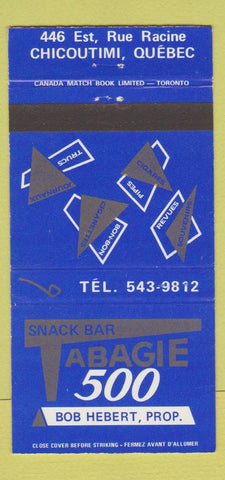 Matchbook Cover - Tabagie 500 Chicoutimi QC 30 Strike