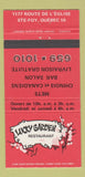 Matchbook Cover - Lucky Garden Chinese Restaurant Ste Foy QC 30 Strike