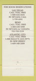 Matchbook Cover - Bally's Casino Las Vegas Reno Atlantic City 30 Strike