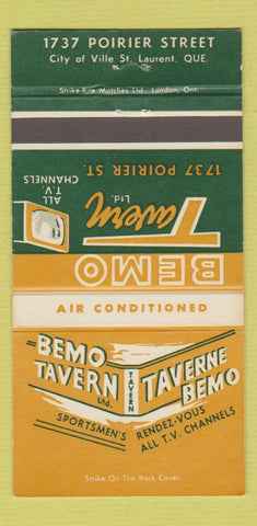 Matchbook Cover - Bemo Tavern St Laurent QC 30 Strike