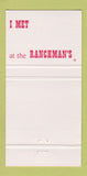 Matchbook Cover - Ranchman's Steak House Calgary AB 30 Strike