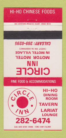 Matchbook Cover - Circle Inn Motor Inn Chinese Calgary AB 30 Strike