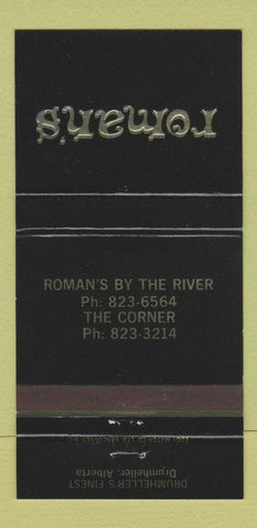 Matchbook Cover - Roman's By the River Drumheller AB 30 Strike