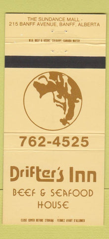 Matchbook Cover - Drifter's Inn Restaurant Banff AB 30 Strike