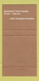 Matchbook Cover - Drifter's Inn Restaurant Banff AB 30 Strike