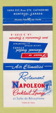Matchbook Cover - Restaurant Napoleon Montreal QC 30 Strike