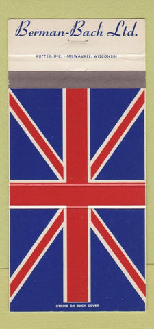 Matchbook Cover - Berman Bach Men's Clothes Milwaukee WI 30 Strike