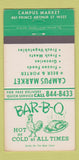 Matchbook Cover - BBQ Chicken Campus Market ON? 30 Strike
