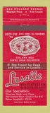 Matchbook Cover - Lasalle Restaurant Deli QC 30 Strike