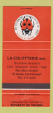 Matchbook Cover - LA Culotterie Jeans Wranger Portneuf QC 30 Strike