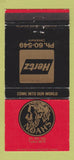 Matchbook Cover - Hertz Rental Cars Noah's Christchurch New Zealand 30 Strike