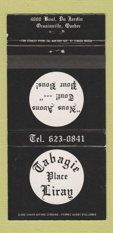 Matchbook Cover - Tabagie Place Liray Orsainville QC 30 Strike