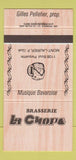 Matchbook Cover - Brasserie La Chope Mont Laurier QC 30 Strike