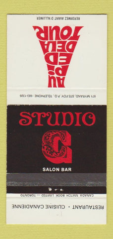 Matchbook Cover - Studio C Salon Bar Au Pi Ed Dela Tour Ste Foy QC 30 Strike