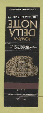 Matchbook Cover - Romana Della Notte Black Sambuca Liquor WEAR