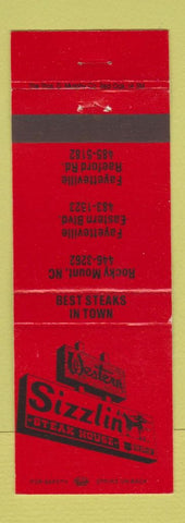 Matchbook Cover - Western Sizzlin Steak House Rocky Mount NC Fayetteville