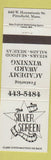 Matchbook Cover - Silver Screen Restaurant Pittsfield MA