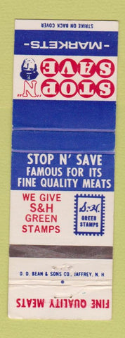 Matchbook Cover - Stop n Save Markets Grocery WEAR