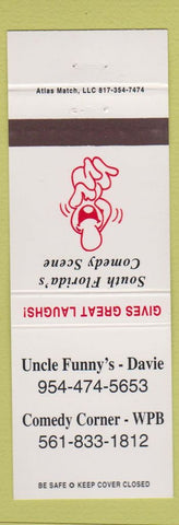 Matchbook Cover - Uncle Funny's Comedy Club Davie FL