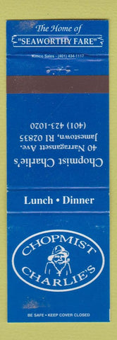 Matchbook Cover - Chompist Charlie's Jamestown RI WEAR