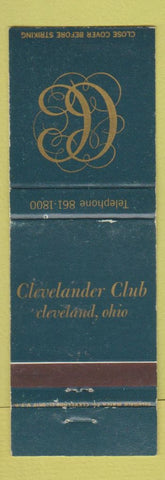 Matchbook Cover - Clevelander Club Cleveland OH WEAR