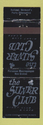 Matchbook Cover - Silver Club Rutland VT WORN