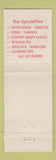 Matchbook Cover - Sinbad Restaurant Brooklyn NY Lebanese WEAR
