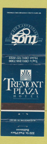 Matchbook Cover - Tug's Restaurant Tremont Plaza Hotel Baltimore MD