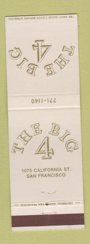 Matchbook Cover - The Big 4 San Francisco CA