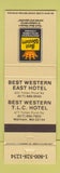 Matchbook Cover - Best Western Waltham MA