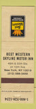 Matchbook Cover - Best Western New York City WEAR