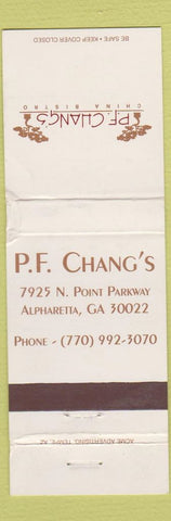 Matchbook Cover - PF Chang's Chinese Alpharetta GA WORN