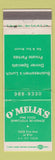 Matchbook Cover - O'Melia's Restaurant New York City