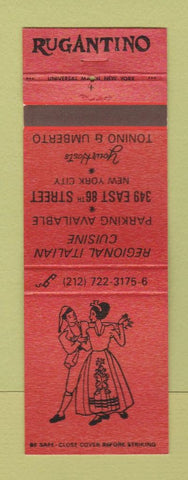 Matchbook Cover - Rugantino Italian New York City girlie
