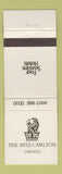 Matchbook Cover - Ritz Carlton Hotel Chicago IL WEAR
