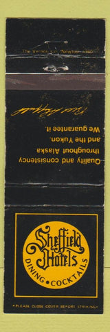 Matchbook Cover - Sheffield Hotels Anchorage Juneau Kenai Kodiak Sitka AK WEAR
