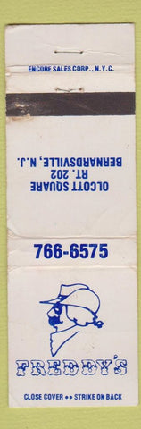 Matchbook Cover - Freddy's Bernardsville NJ WORN