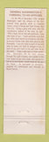 Matchbook Cover - Frances Tavern Restaurant New York City WEAR