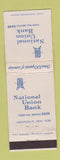 Matchbook Cover - National Union Bank Monticello NY WEAR #2