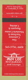 Matchbook Cover - Moy Lee Chinese Restaurant Fort Lauderdale FL