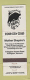 Matchbook Cover - Mother Shapiro's Killington VT WEAR