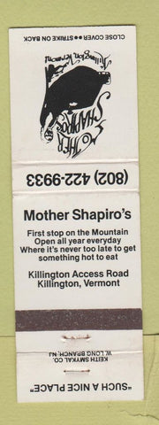 Matchbook Cover - Mother Shapiro's Killington VT WEAR