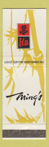 Matchbook Cover - Ming Chinese Palo Alto CA