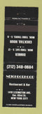 Matchbook Cover - Neighborhood Restaurant Bar New York City