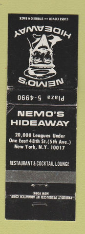 Matchbook Cover - Nemo's Hideaway New York City WORN