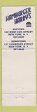 Matchbook Cover - Hamburger Harry's New York City WEAR