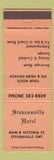 Matchbook Cover - Stevensville Hotel ON ORANGE