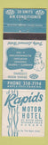 Matchbook Cover - Rapids Motor Hotel Niagara Falls ON